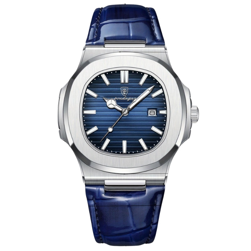 Boaz – Horloge met Vierkante Wijzerplaat en Verstelbare Band Velani