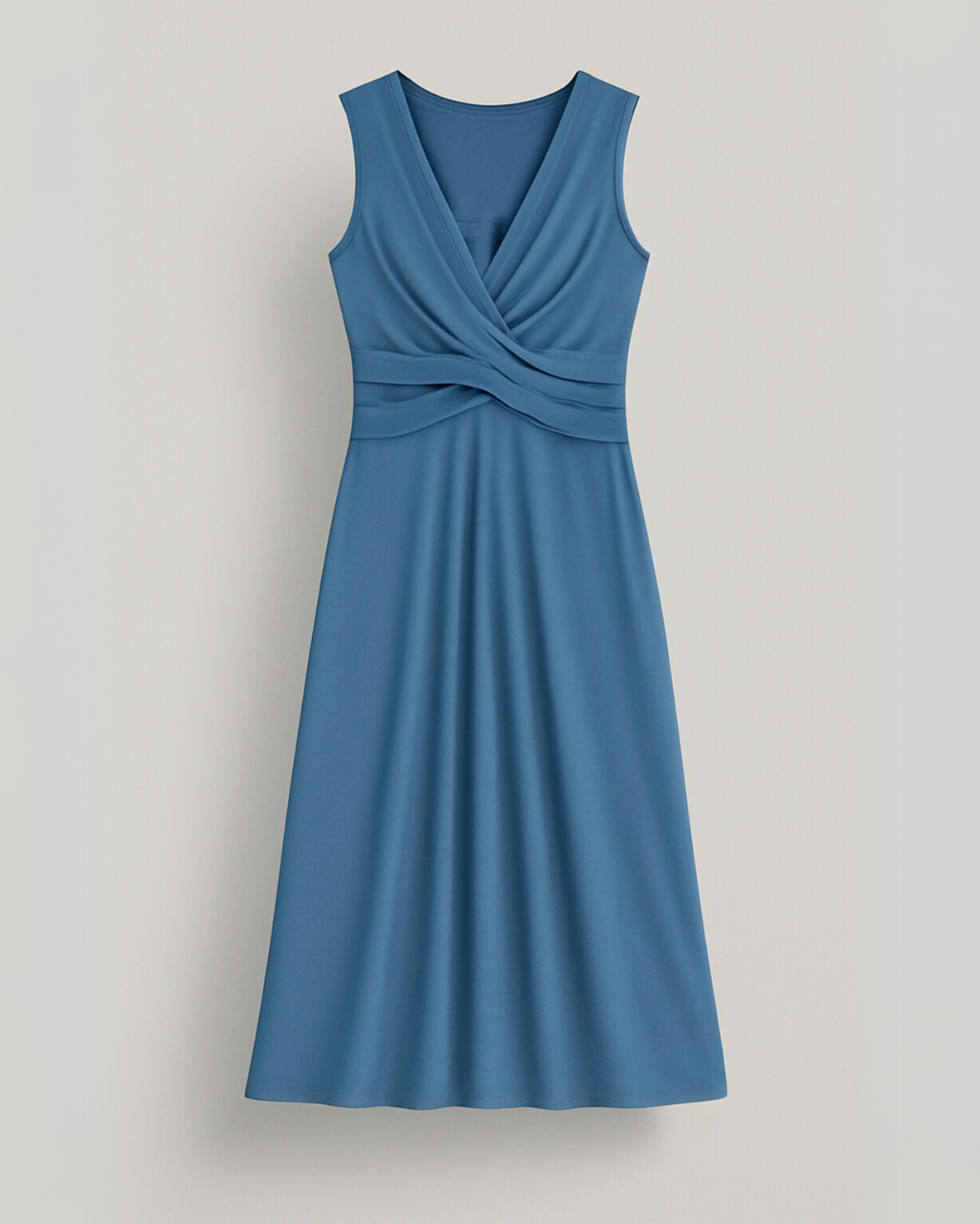 Mouwloze Zomerjurk – Elegante Knielange Editie