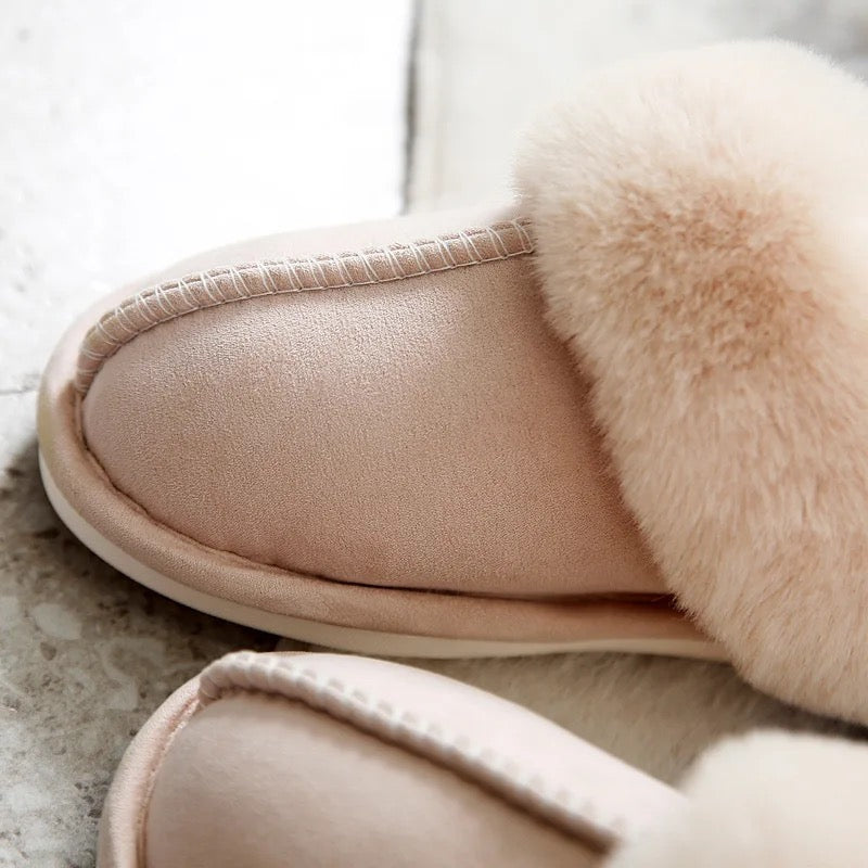 Megan – Pluche pantoffels met antislip zool voor koppels Velani