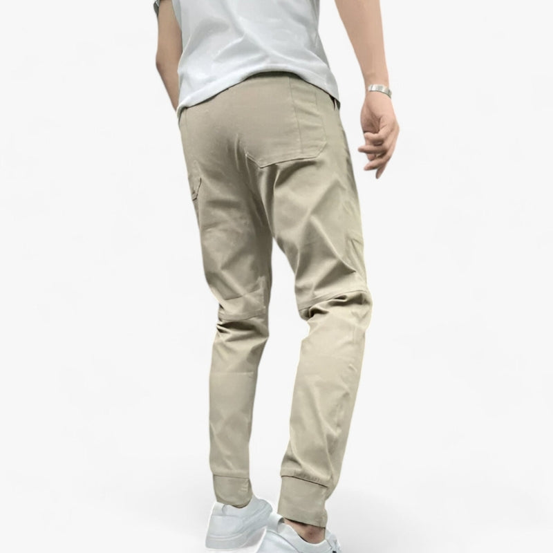 Lucas - Slanke pasvorm Cargo Broek met Meerdere Zakjes Velani
