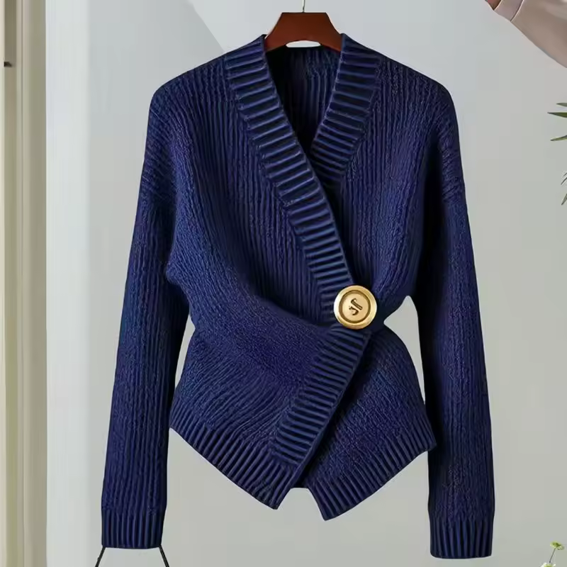 Lunara – Wikkelstijl trui met V-hals en lange mouwen Velani
