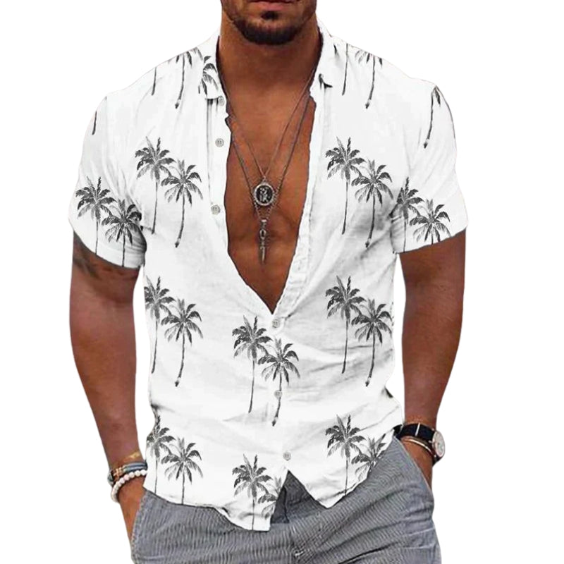 Laura – Shirt met Korte Mouwen, Print en Knopen Velani
