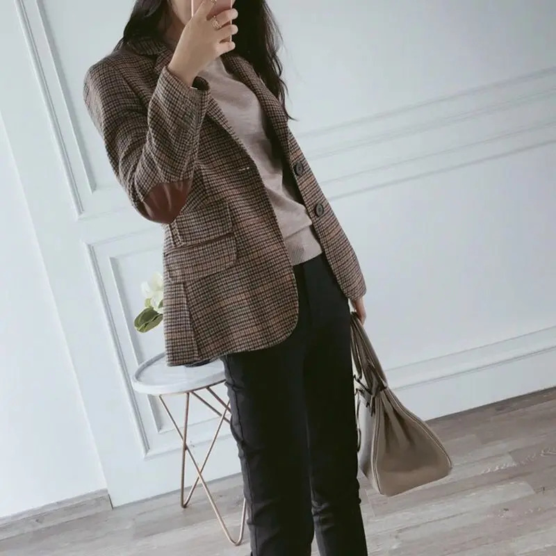 Victoria – Blazer met Lange Mouwen, Elleboogstukken en Zakken Velani