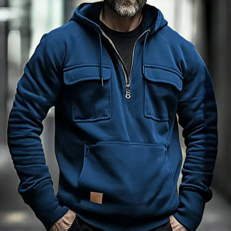 Lioren – Loose-fit jas met lange mouwen capuchon en zakken Velani