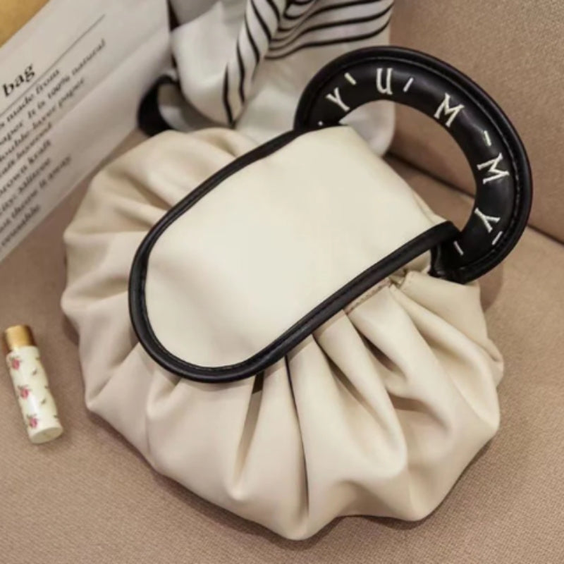 Margaret – Grote Capaciteit Draagbare Make-up Tas met Trekkoord Velani