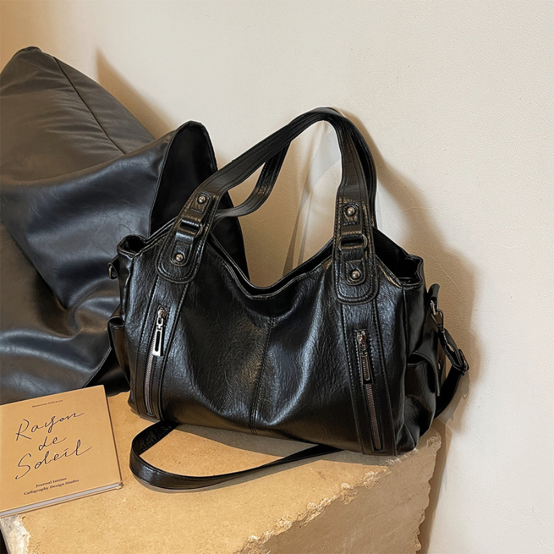 Emily - Schoudertas met Ritsdetails en Verstelbare Riemen Velani