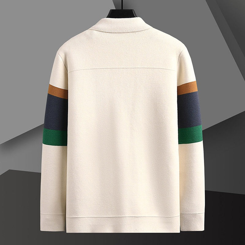 Kevin – Cardigan met puntkraag, knopen en voorzakken Velani