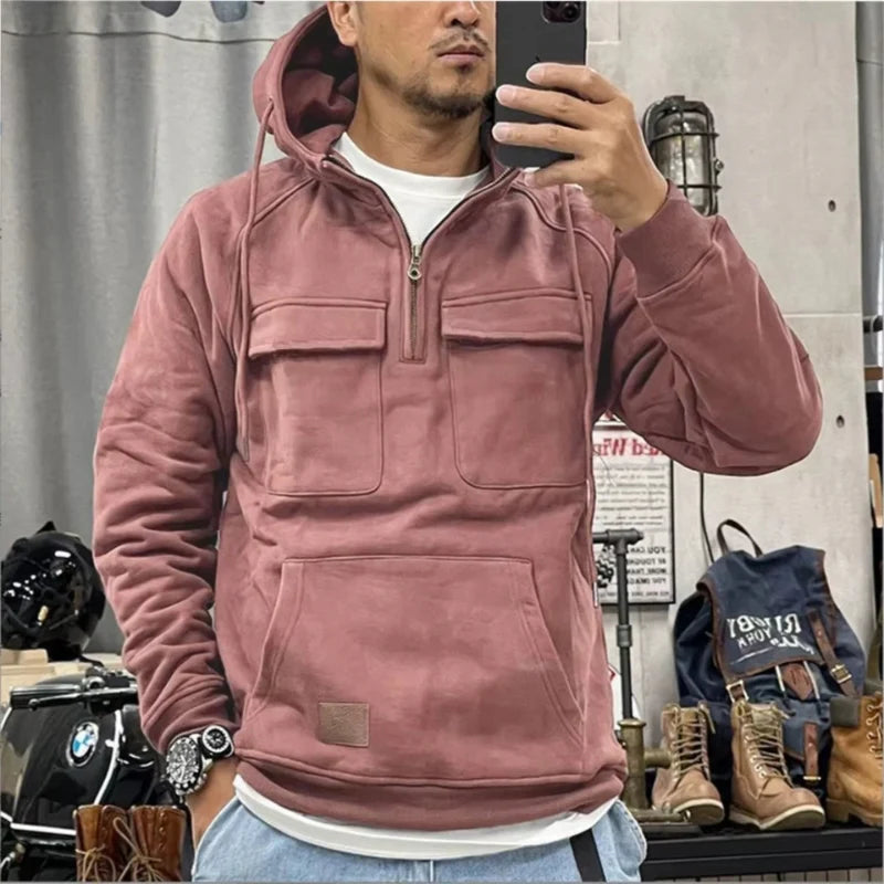 Lioren – Loose-fit jas met lange mouwen capuchon en zakken Velani