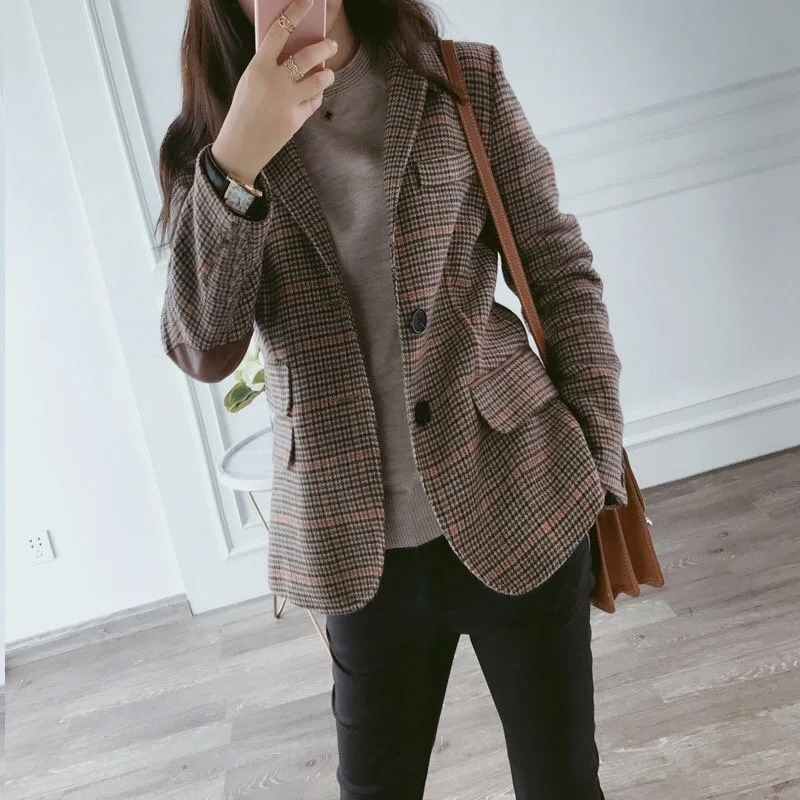 Victoria – Blazer met Lange Mouwen, Elleboogstukken en Zakken Velani