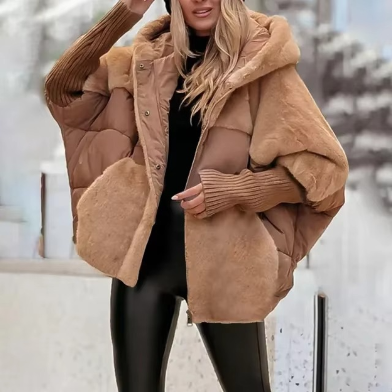 Eliana – Jas met capuchon lange mouwen en zakken Velani