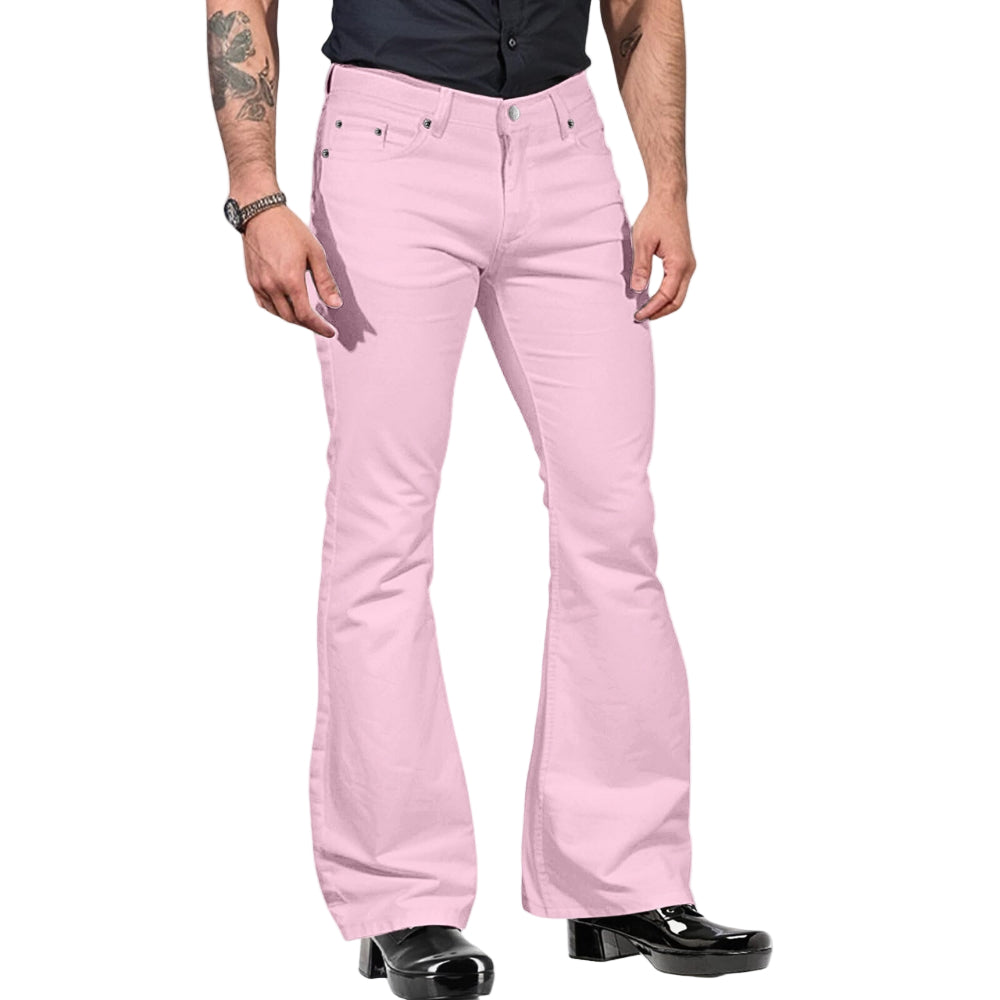 Lennart – Hoge taille Flared Broek met Zijzakken Velani