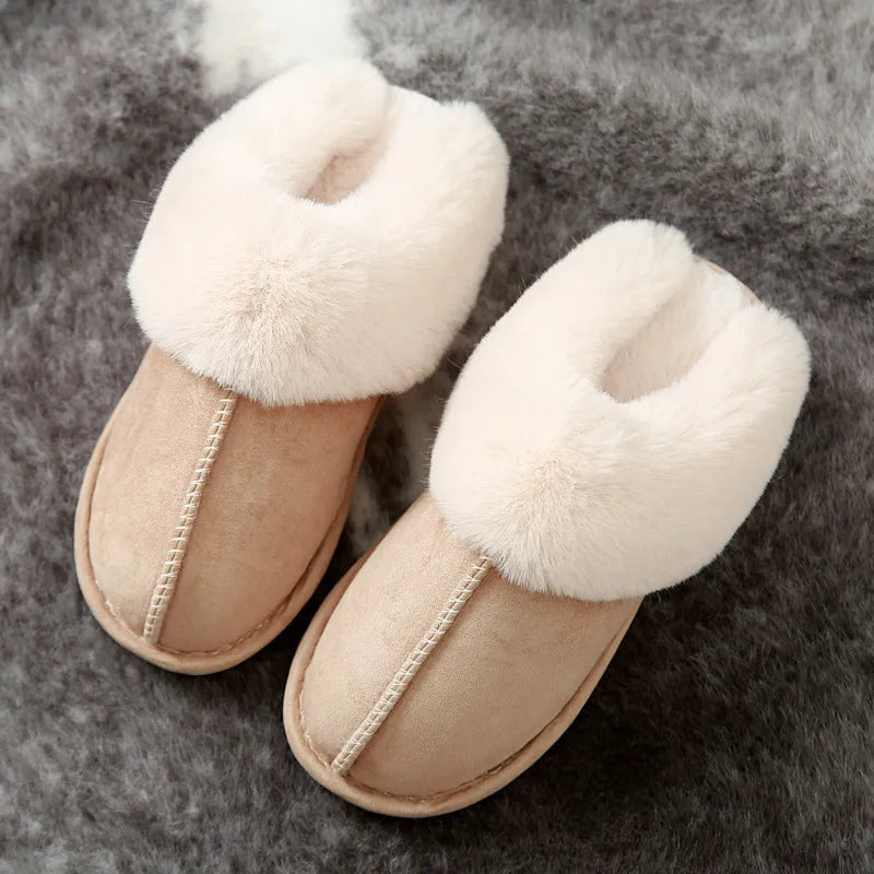 Megan – Pluche pantoffels met antislip zool voor koppels Velani