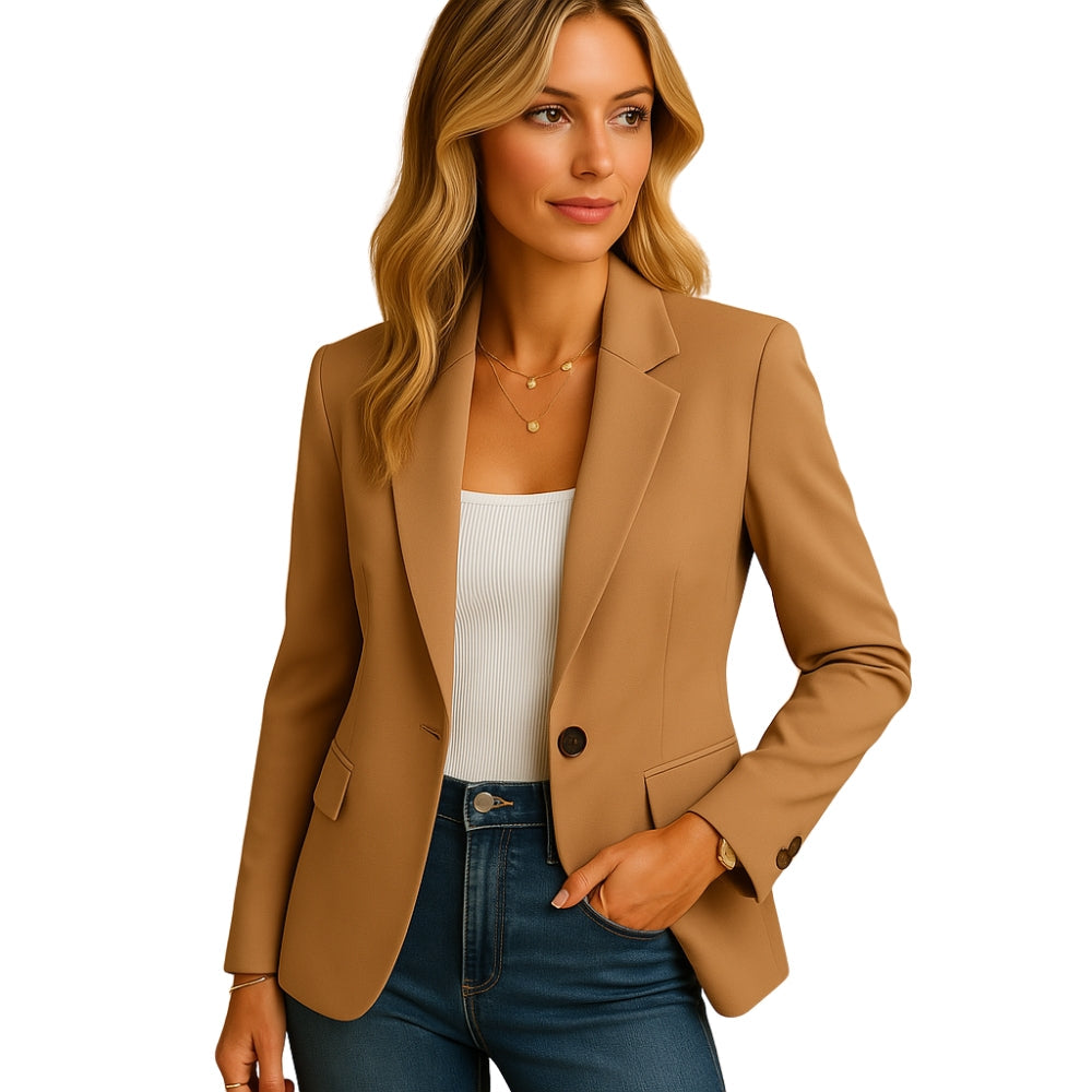 Soraya – Blazer met Lange Mouwen en Reverskraag Velani