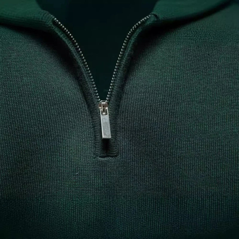 Sennor – Slim-fit trui met lange mouwen en ritssluiting bij de kraag Velani