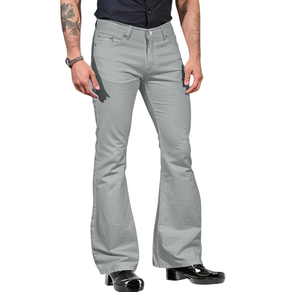 Lennart – Hoge taille Flared Broek met Zijzakken Velani