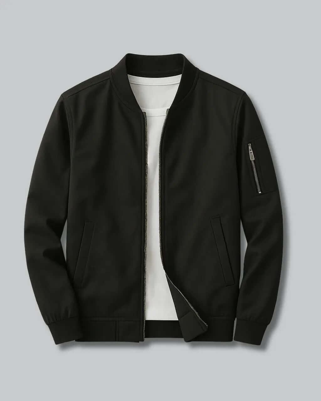 Polyester Korte Jas Met Waterafstotende Afwerking-Jackets-Velani-Zwart-M-Velani