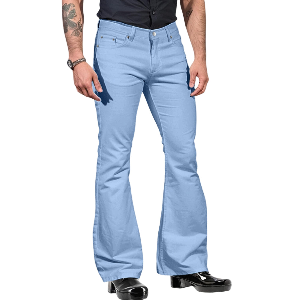 Lennart – Hoge taille Flared Broek met Zijzakken Velani