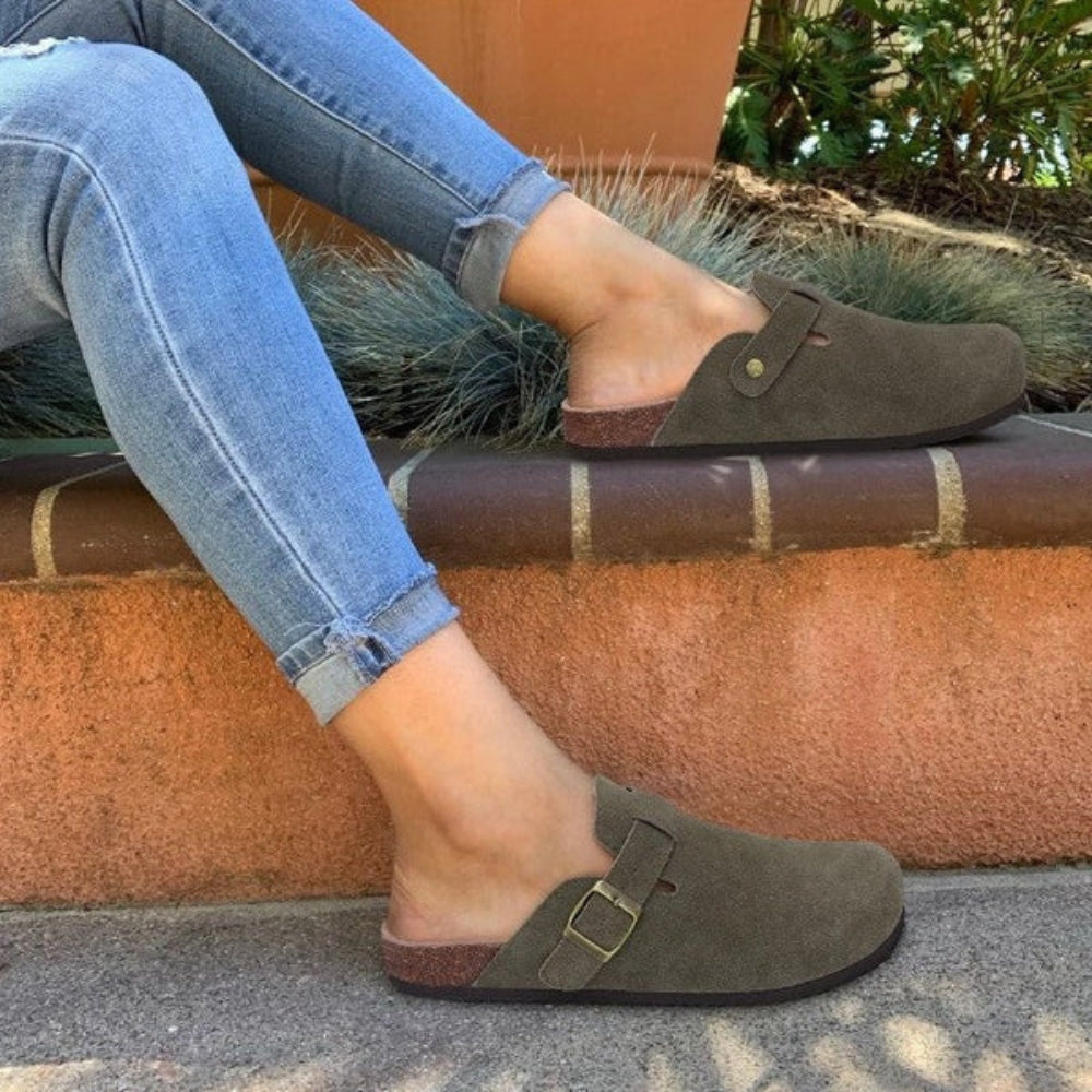 Oliver - Flat Schoenen met Open Achterkant en Verstelbare Gesp Velani