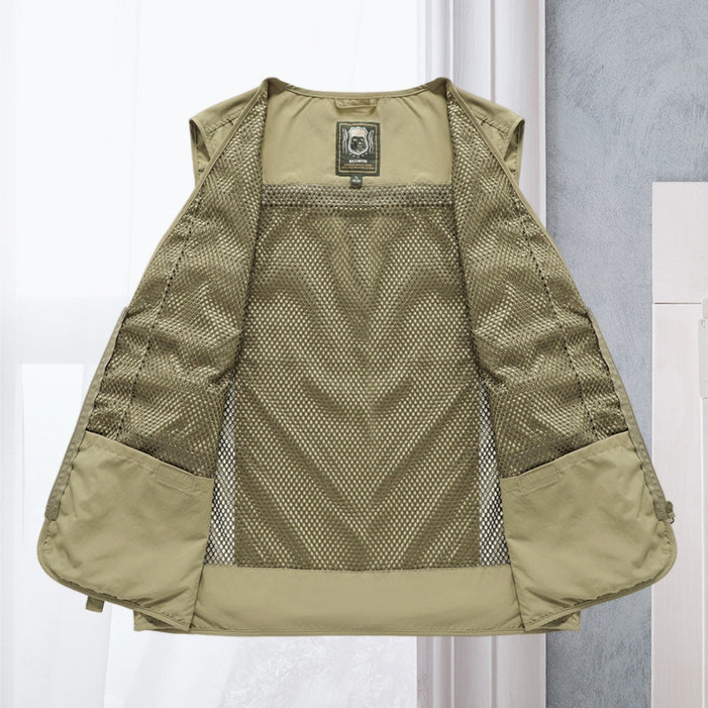 David – Lichtgewicht Outdoorvest met Rits en Functionele Zakken Velani