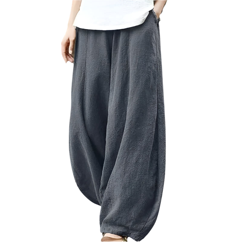 Naleya – Wijde Broek met Zakjes en Losse Pasvorm Velani