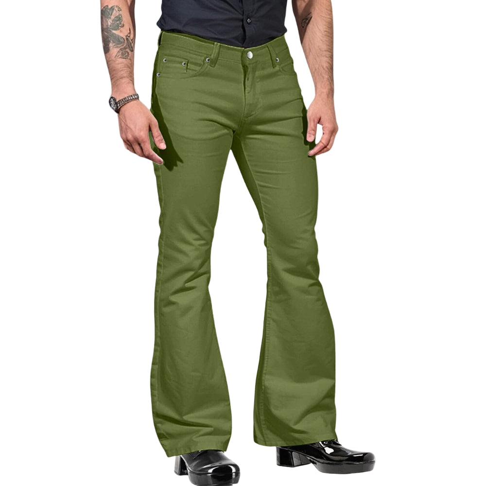 Lennart – Hoge taille Flared Broek met Zijzakken Velani