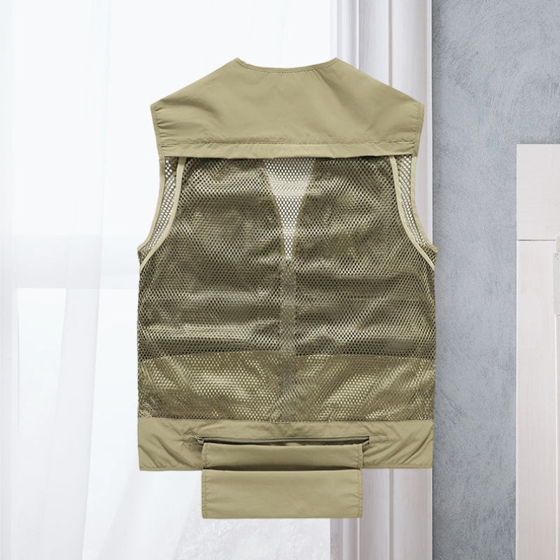 David – Lichtgewicht Outdoorvest met Rits en Functionele Zakken Velani
