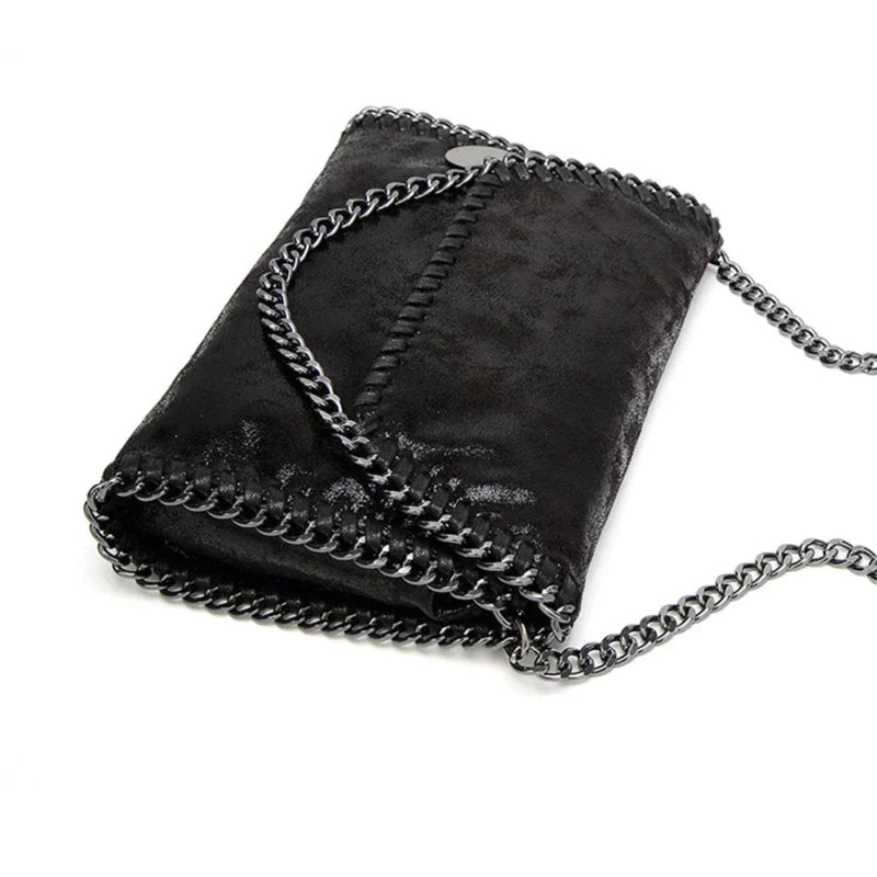 Amelia – Clutch Crossbodytas met Kettingdetail en Ritssluiting Velani