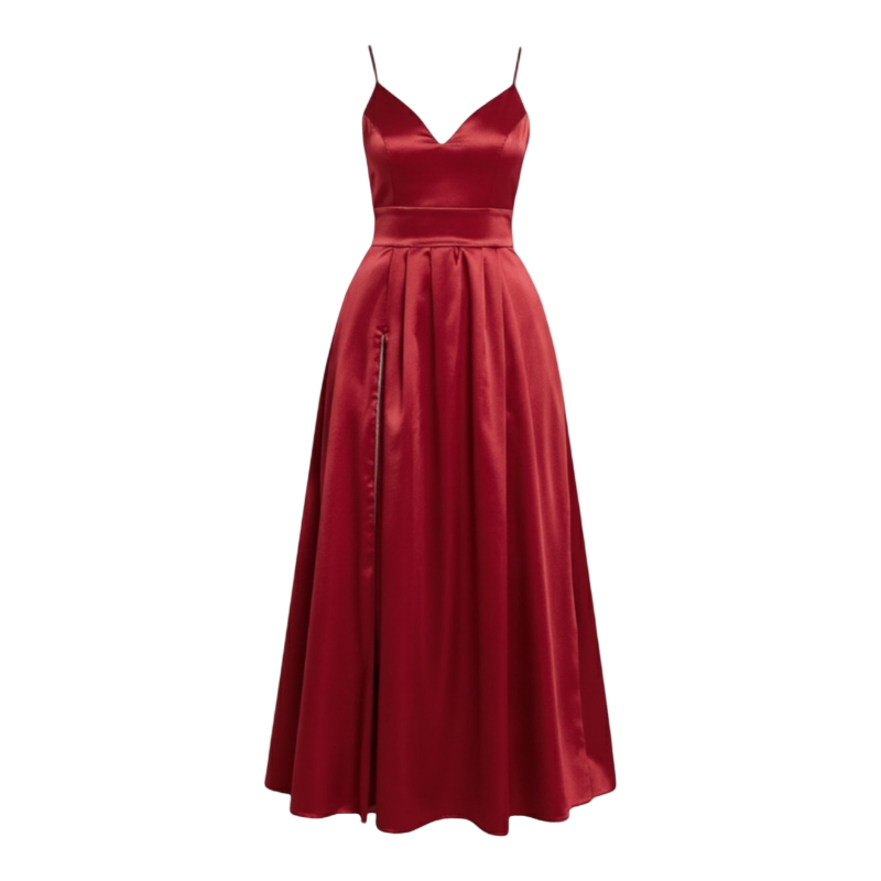Julie – Lange Mouwloze Maxi Jurk met V-Hals en Hoge Tailleceintuur voor Dames Velani