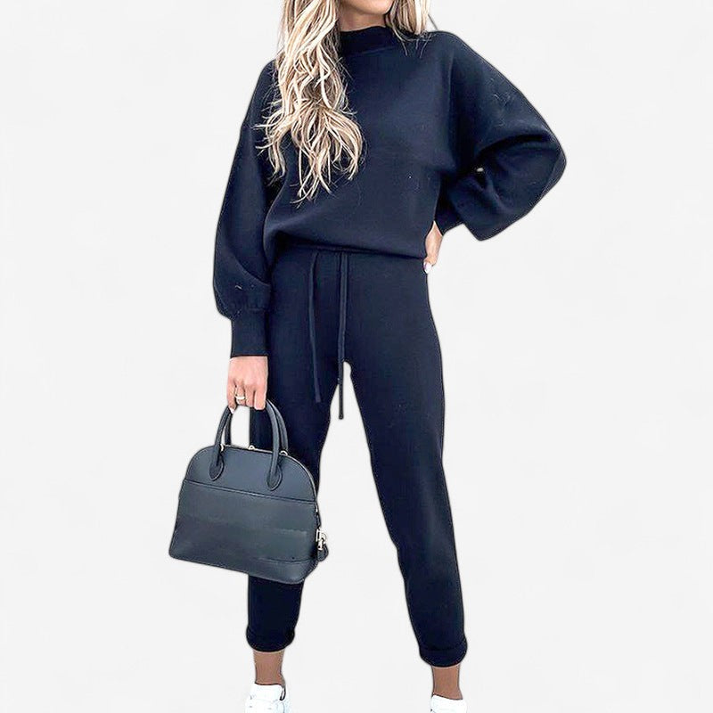 Emily – 2-delig pak met broek met wijde pijpen en lange mouwen Velani