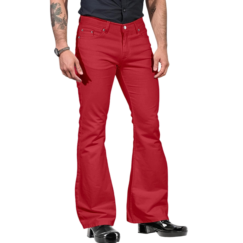 Lennart – Hoge taille Flared Broek met Zijzakken Velani