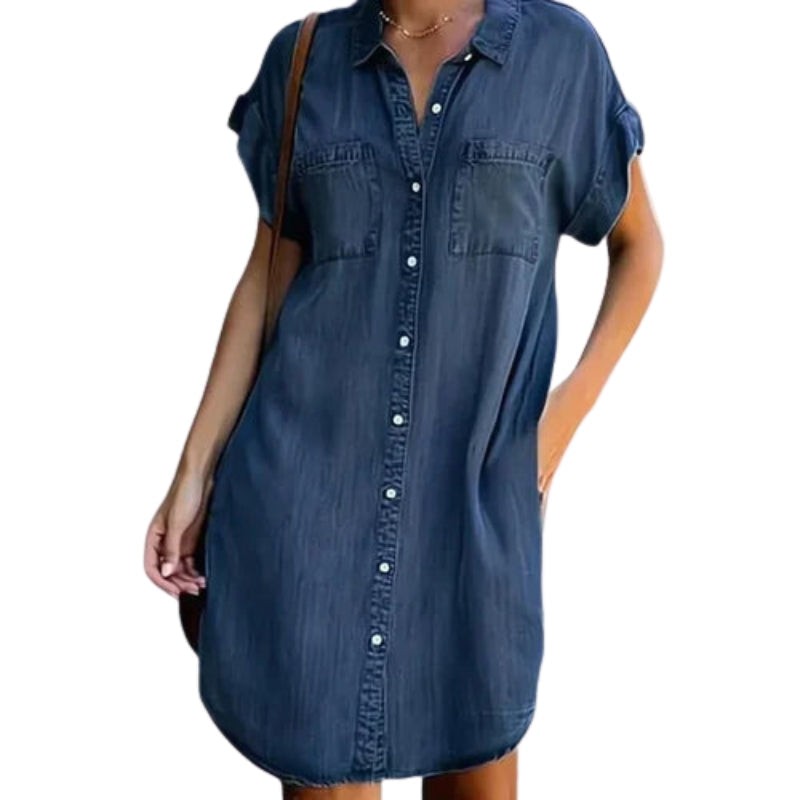 Hannah – Shirtjurk met Korte Mouwen en Knoopsluiting Velani
