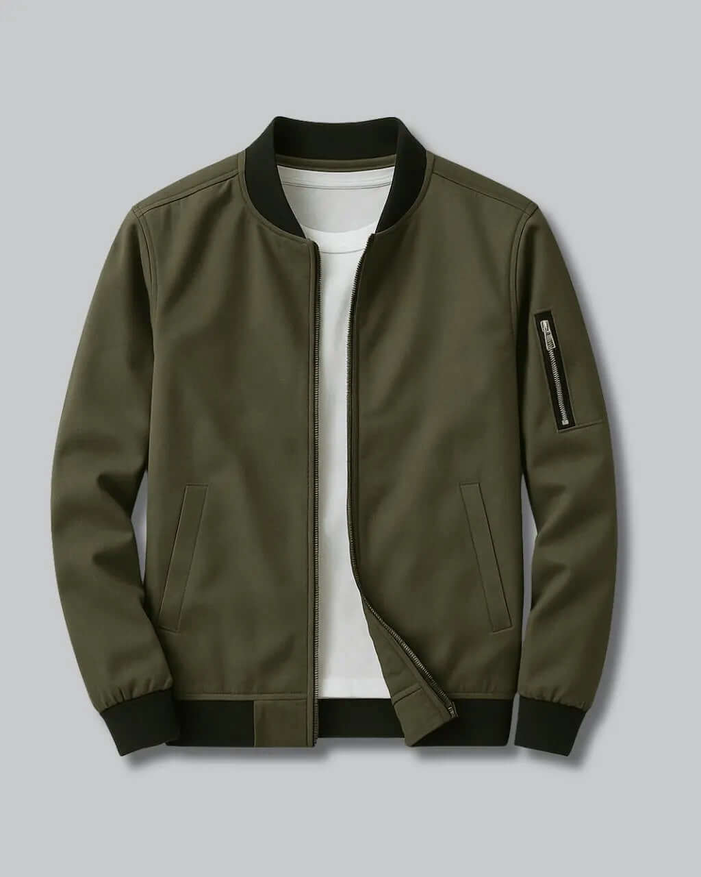 Polyester Korte Jas Met Waterafstotende Afwerking-Jackets-Velani-Groen-M-Velani