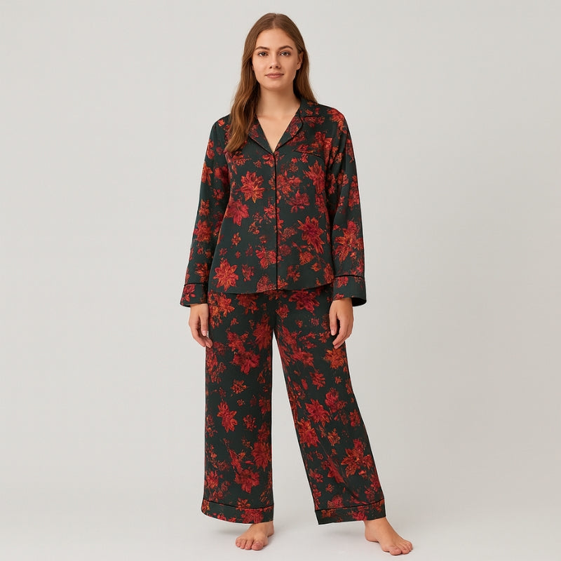 Clara – Tweedelig Set met Lange Mouwen Shirt en Losse Broek Velani