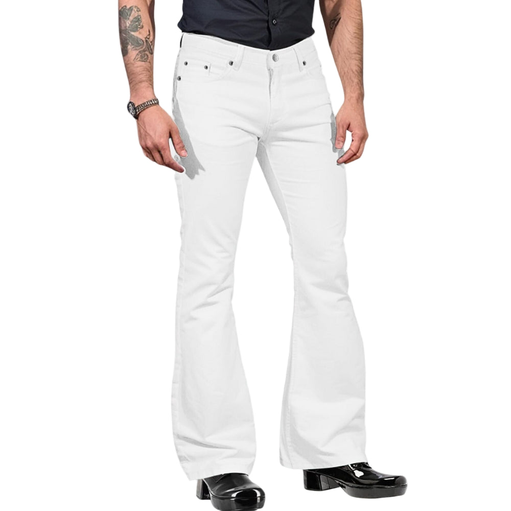 Lennart – Hoge taille Flared Broek met Zijzakken Velani