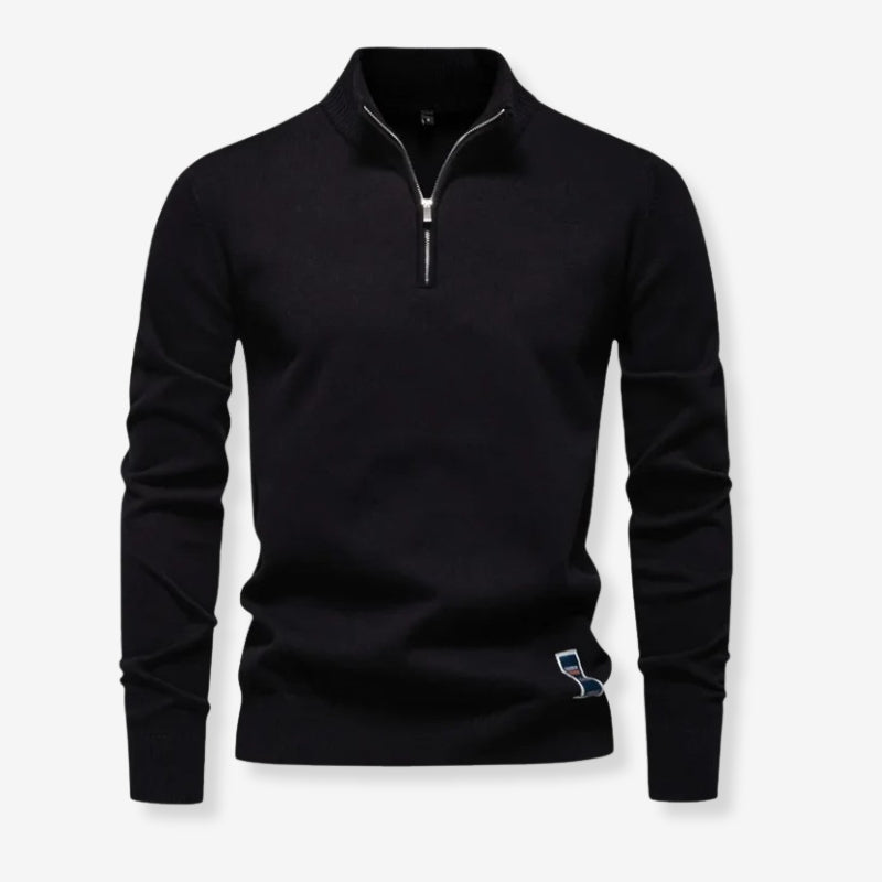 Sennor – Slim-fit trui met lange mouwen en ritssluiting bij de kraag Velani