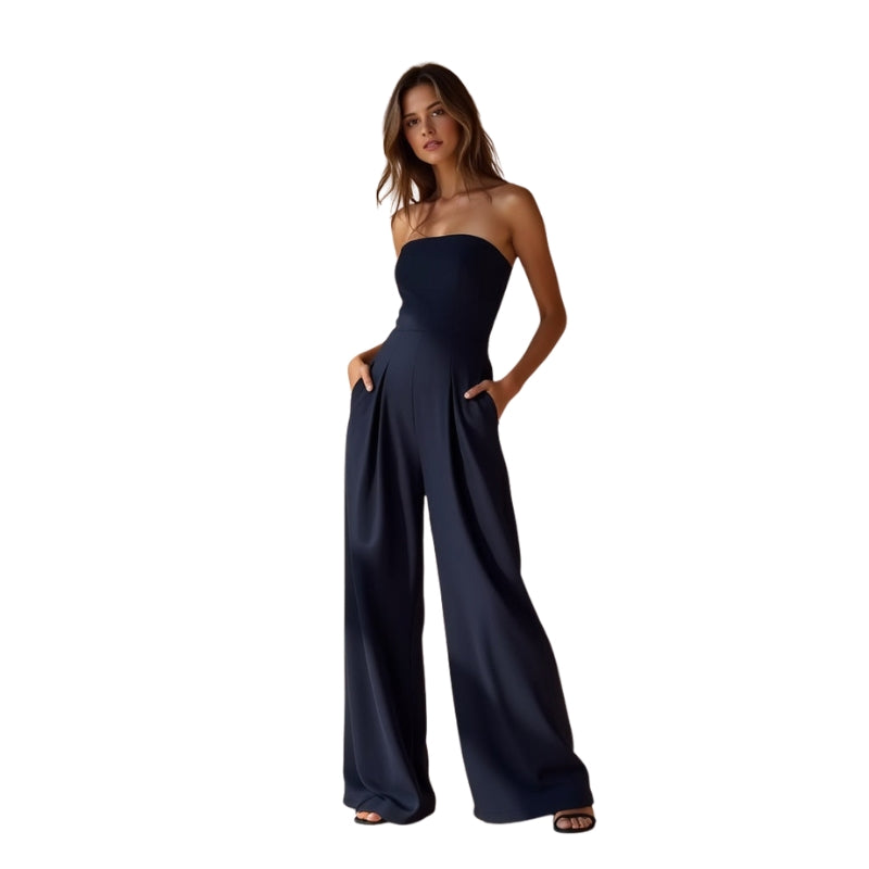 Monika – Jumpsuit met Wijde Pijpen en Handige Zakken Velani