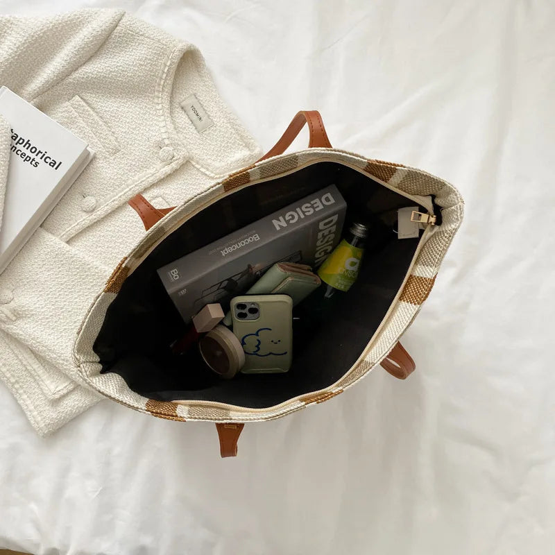 Ave – Gestreepte tas met groot compartiment Velani