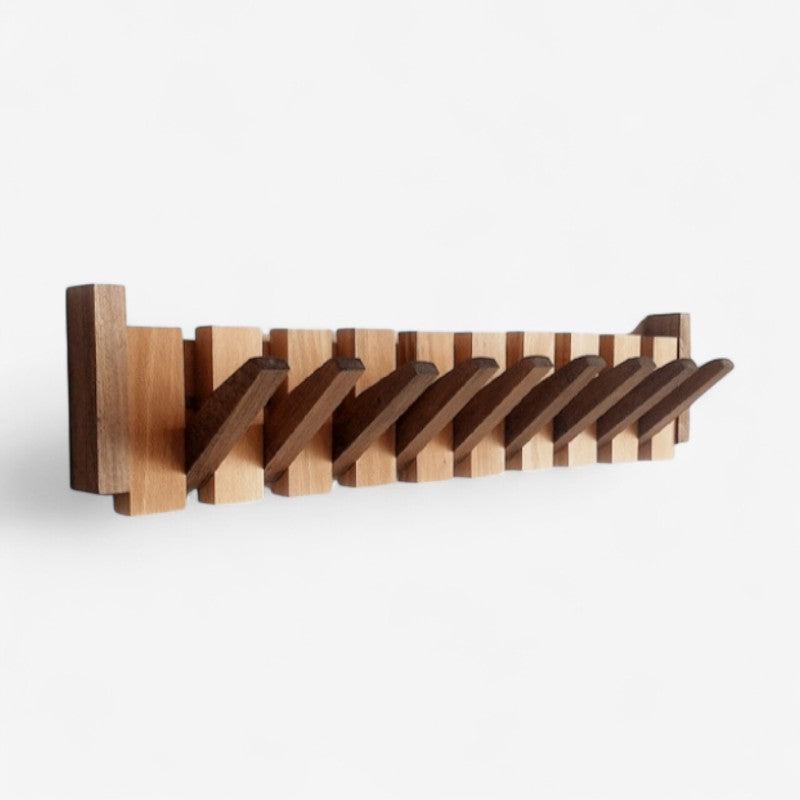 WoodTone – Kledingrek met Uittrekbare Haken voor Orde Velani