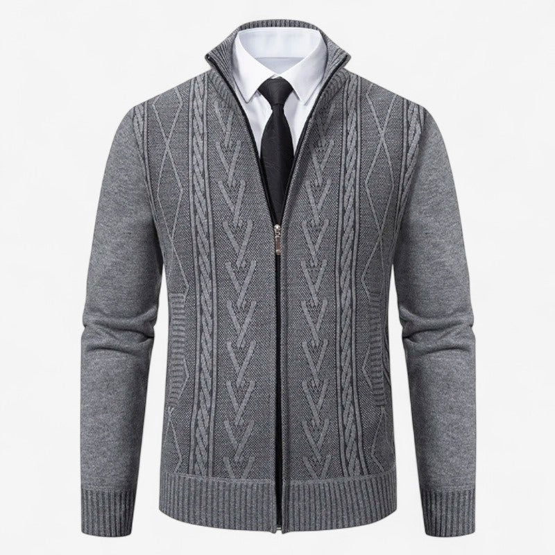 Liam – Slim Fit Vest met Sjaalkraag en Rits Velani