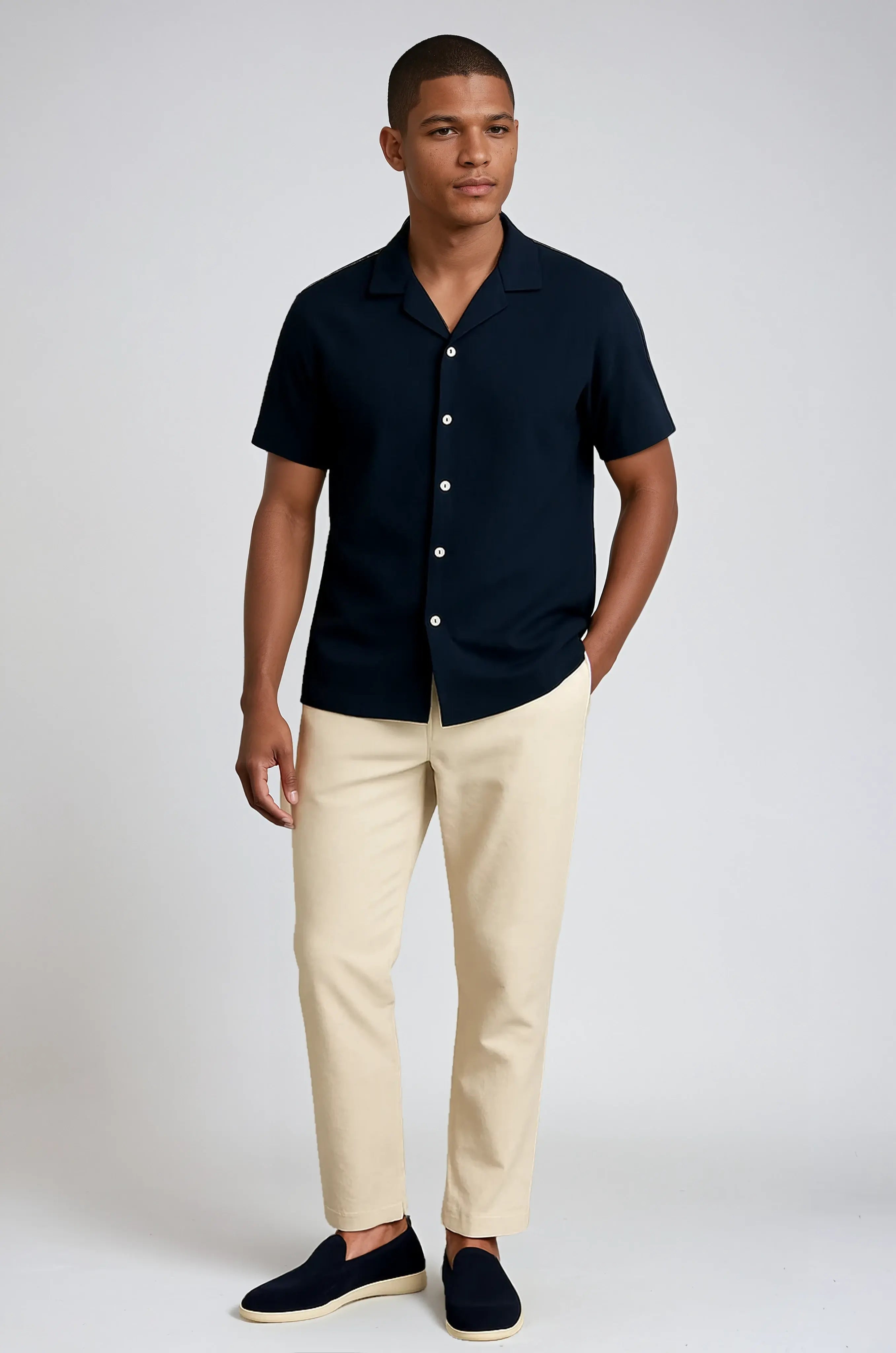 Set Van Katoenen T-shirt En Broek Met Verstelbaar Trekkoord-Clothing-Velani-Velani