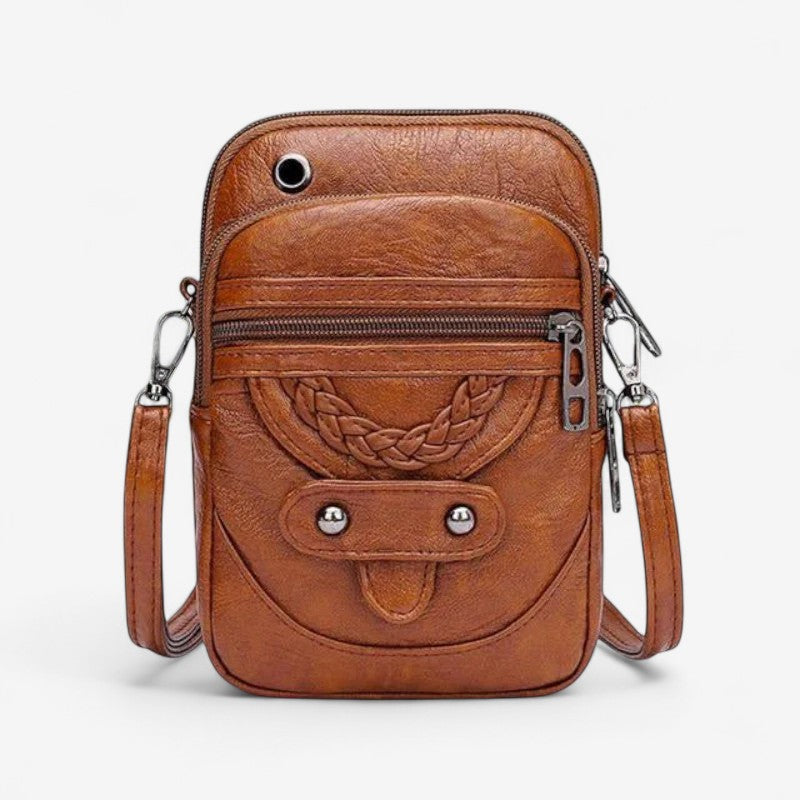 Veena – Crossbodytas met Meerdere Ritssluitingen en Verstelbare Band Velani