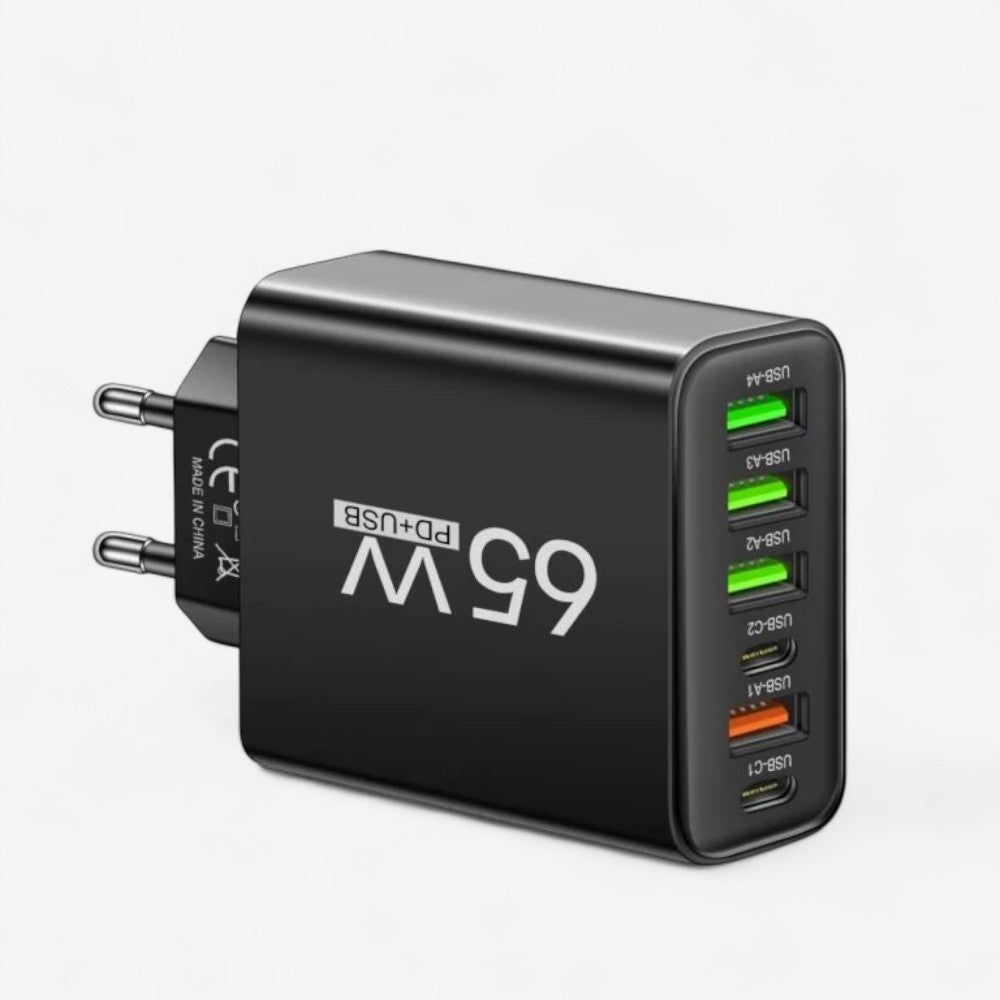 ChargeHub – 6-in-1 snellader met meerdere poorten Velani