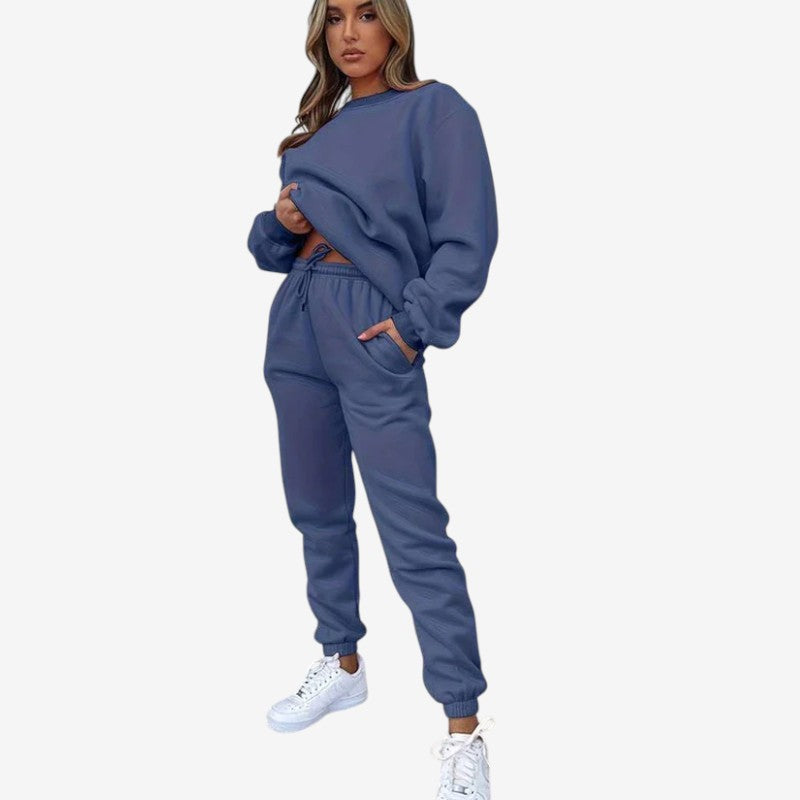 Isabella – Tweedelige set met top met lange mouwen en trekkoordbroek Velani